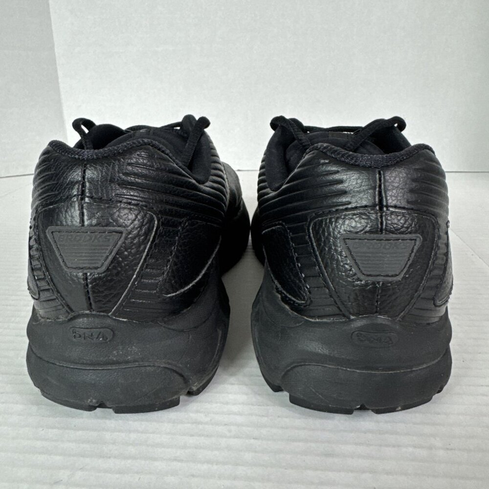 Brooks Women's 10M Walking Addiction Sneaker Shoes‎ Black Leather EUC - Picture 8 of 16